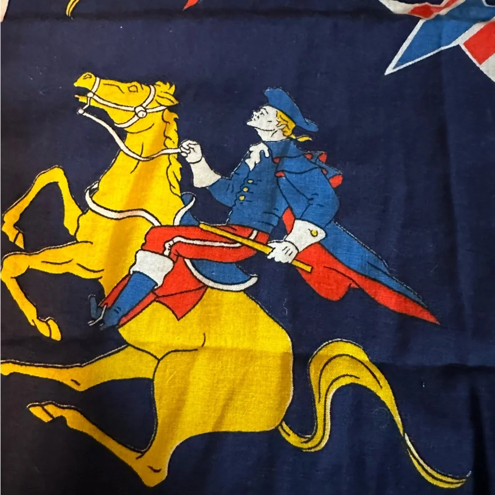 Vintage Patriotic Colonial Rider Bandana – 1940s–50s